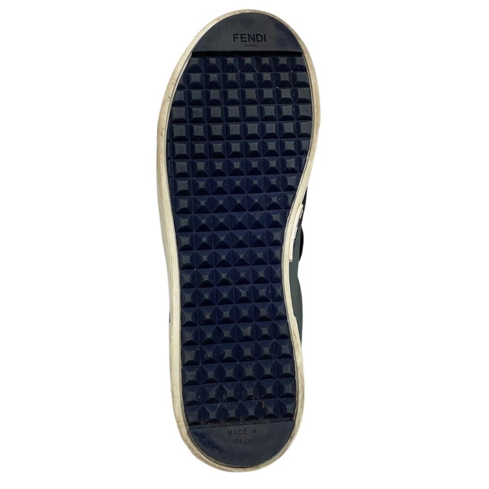 Fendi Monster Face Slip On Sneakers Studded Lightning Bolt Black Green EU 37 US - Picture 12 of 12